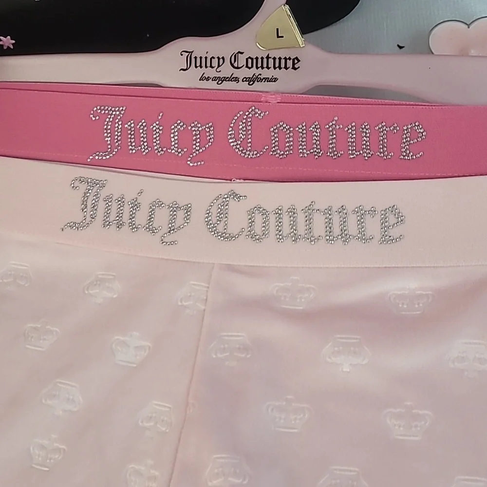 1962 Juicy Couture Pink with Crow Sleep Shorts Set of 2 NWT